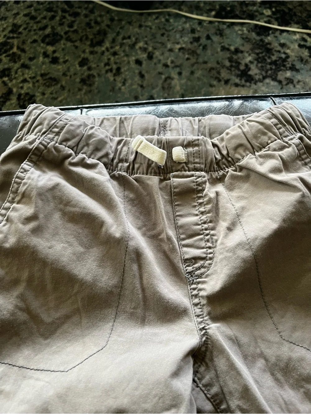 Boys Pants Size 10 Gray Cat & Jack drawstring waist reinforced knees